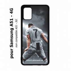 Coque noire pour Samsung Galaxy A51 - 4G Cristiano Ronaldo club foot Turin Football stade