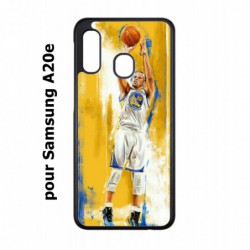 Coque noire pour Samsung Galaxy A20e Stephen Curry Golden State Warriors Shoot Basket