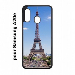 Coque noire pour Samsung Galaxy A20e Tour Eiffel Paris France
