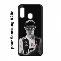 Coque noire pour Samsung Galaxy A20e Cristiano Ronaldo Club Foot Turin