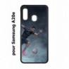 Coque noire pour Samsung Galaxy A20e Cristiano Ronaldo club foot Turin Football course ballon
