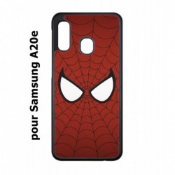 Coque noire pour Samsung Galaxy A20e les yeux de Spiderman - Spiderman Eyes - toile Spiderman