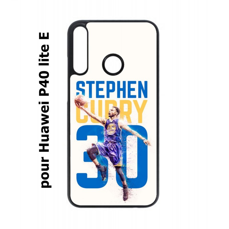 Coque noire pour Huawei P40 Lite E Stephen Curry Basket NBA Golden State