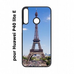 Coque noire pour Huawei P40 Lite E Tour Eiffel Paris France
