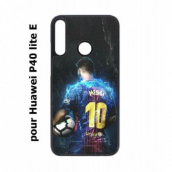 Coque noire pour Huawei P40 Lite E Lionel Messi FC Barcelone Foot