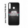 Coque noire pour Huawei P40 Lite E logo Stars Wars fond gris - légende Star Wars