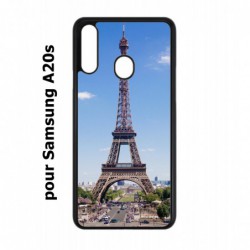 Coque noire pour Samsung Galaxy A20s Tour Eiffel Paris France