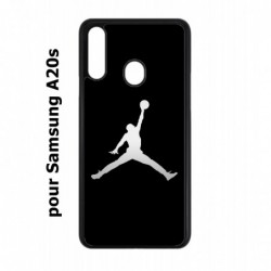 Coque noire pour Samsung Galaxy A20s Michael Jordan Fond Noir Chicago Bulls