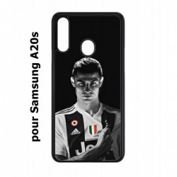 Coque noire pour Samsung Galaxy A20s Cristiano Ronaldo Club Foot Turin