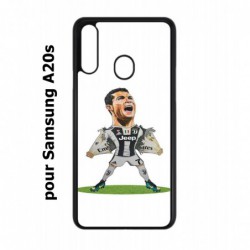 Coque noire pour Samsung Galaxy A20s Cristiano Ronaldo club foot Turin Football - Ronaldo super héros