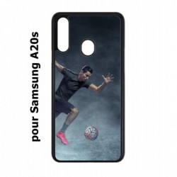 Coque noire pour Samsung Galaxy A20s Cristiano Ronaldo club foot Turin Football course ballon