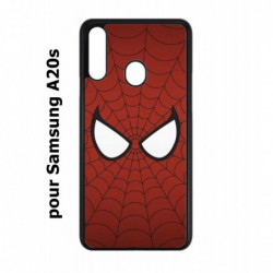 Coque noire pour Samsung Galaxy A20s les yeux de Spiderman - Spiderman Eyes - toile Spiderman