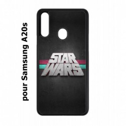 Coque noire pour Samsung Galaxy A20s logo Stars Wars fond gris - légende Star Wars