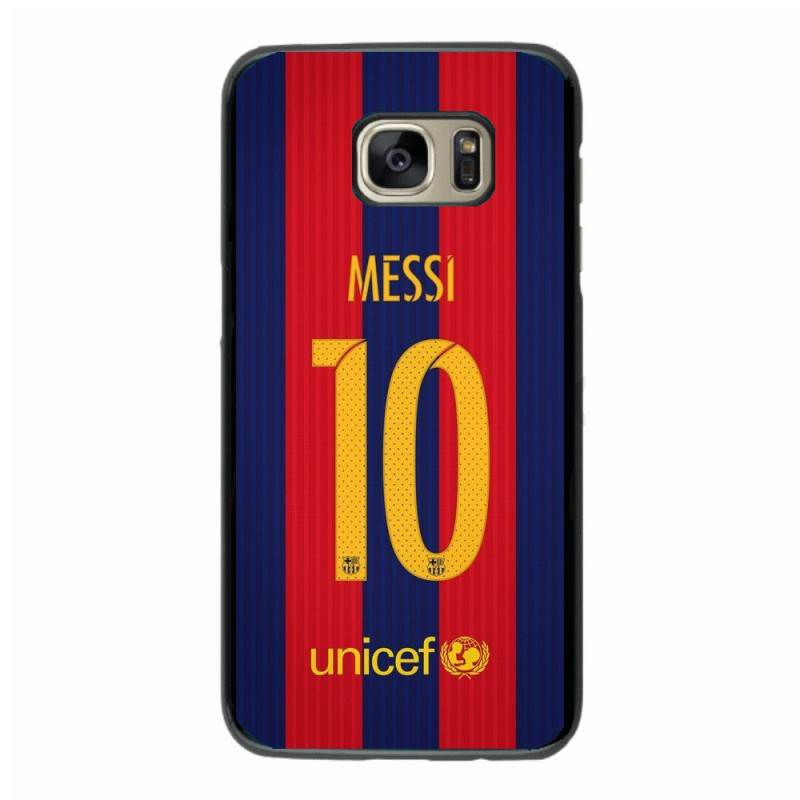 Coque noire pour Samsung i7272 maillot 10 Lionel Messi FC Barcelone Foot