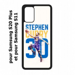 Coque noire pour Samsung Galaxy S20 Plus / S11 Stephen Curry Basket NBA Golden State