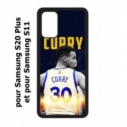 Coque noire pour Samsung Galaxy S20 Plus / S11 Stephen Curry Golden State Warriors Basket 30