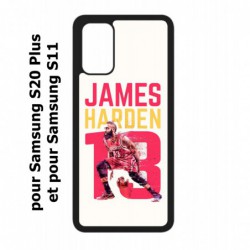 Coque noire pour Samsung Galaxy S20 Plus / S11 star Basket James Harden 13 Rockets de Houston