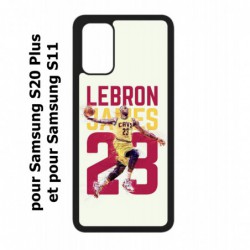 Coque noire pour Samsung Galaxy S20 Plus / S11 star Basket Lebron James Cavaliers de Cleveland 23