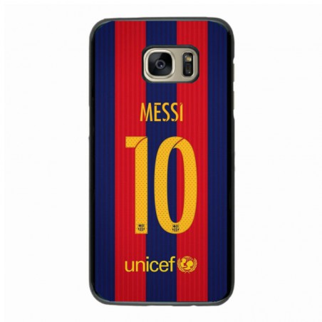 Coque noire pour Samsung Note2 N7100 maillot 10 Lionel Messi FC Barcelone Foot