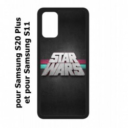 Coque noire pour Samsung Galaxy S20 Plus / S11 logo Stars Wars fond gris - légende Star Wars