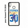 Coque noire pour Huawei Y9 2019 Stephen Curry Basket NBA Golden State