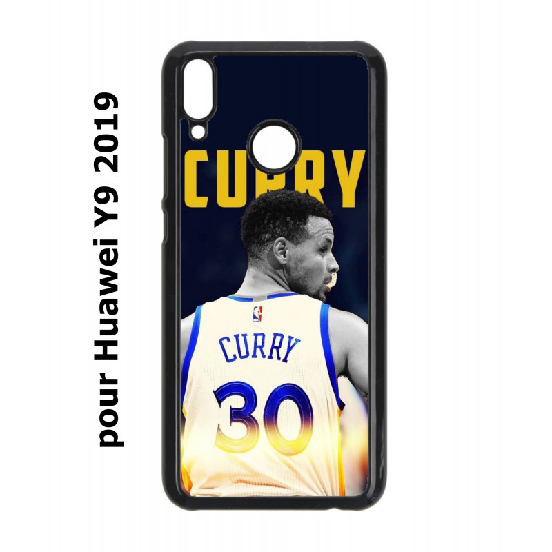 Coque noire pour Huawei Y9 2019 Stephen Curry Golden State Warriors Basket 30