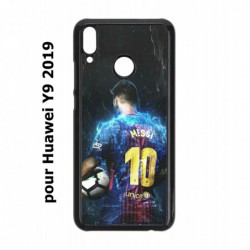 Coque noire pour Huawei Y9 2019 Lionel Messi FC Barcelone Foot