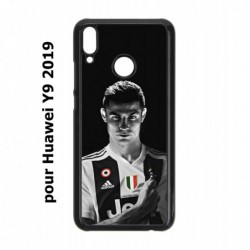 Coque noire pour Huawei Y9 2019 Cristiano Ronaldo Club Foot Turin