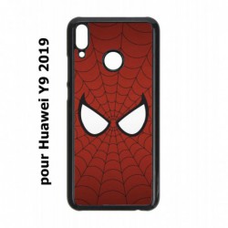 Coque noire pour Huawei Y9 2019 les yeux de Spiderman - Spiderman Eyes - toile Spiderman