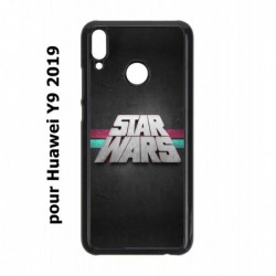 Coque noire pour Huawei Y9 2019 logo Stars Wars fond gris - légende Star Wars