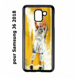 Coque noire pour Samsung Galaxy J6 2018 Stephen Curry Golden State Warriors Shoot Basket