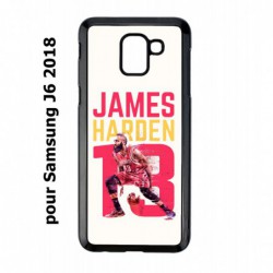 Coque noire pour Samsung Galaxy J6 2018 star Basket James Harden 13 Rockets de Houston