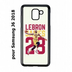 Coque noire pour Samsung Galaxy J6 2018 star Basket Lebron James Cavaliers de Cleveland 23