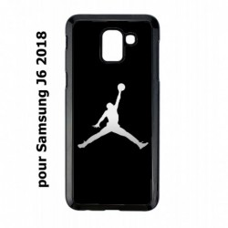 Coque noire pour Samsung Galaxy J6 2018 Michael Jordan Fond Noir Chicago Bulls