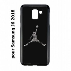 Coque noire pour Samsung Galaxy J6 2018 Michael Jordan 23 shoot Chicago Bulls Basket