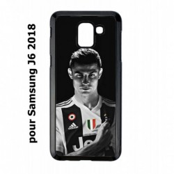 Coque noire pour Samsung Galaxy J6 2018 Cristiano Ronaldo Club Foot Turin