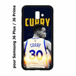 Coque noire pour Samsung Galaxy J6 Plus / J6 Prime Stephen Curry Golden State Warriors Basket 30
