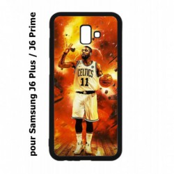 Coque noire pour Samsung Galaxy J6 Plus / J6 Prime star Basket Kyrie Irving 11 Nets de Brooklyn