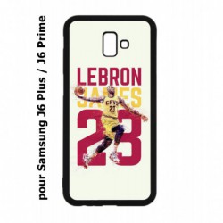 Coque noire pour Samsung Galaxy J6 Plus / J6 Prime star Basket Lebron James Cavaliers de Cleveland 23
