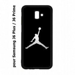 Coque noire pour Samsung Galaxy J6 Plus / J6 Prime Michael Jordan Fond Noir Chicago Bulls