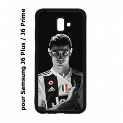 Coque noire pour Samsung Galaxy J6 Plus / J6 Prime Cristiano Ronaldo Club Foot Turin