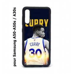 Coque noire pour Samsung Galaxy A50 A50S et A30S Stephen Curry Golden State Warriors Basket 30