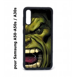 Coque noire pour Samsung Galaxy A50 A50S et A30S Monstre Vert Hulk Hurlant