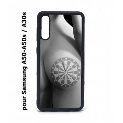 Coque noire pour Samsung Galaxy A50 A50S et A30S coque sexy Cible Fléchettes - coque érotique