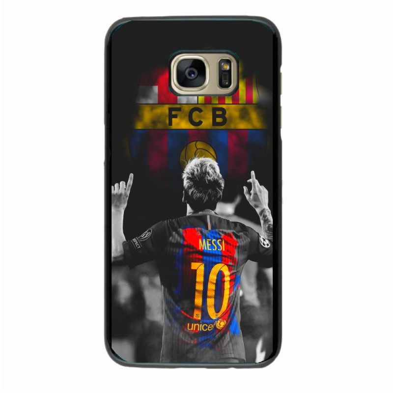 Coque noire pour Samsung S7 Edge Lionel Messi FC Barcelone Foot