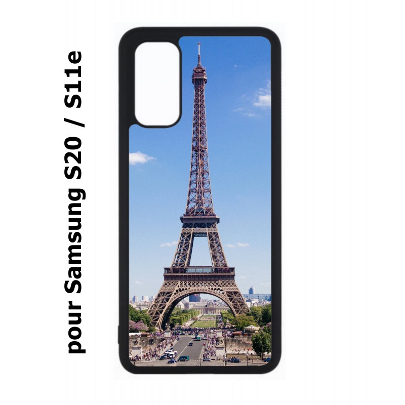 Coque noire pour Samsung Galaxy S20 / S11E Tour Eiffel Paris France