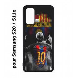 Coque noire pour Samsung Galaxy S20 / S11E Lionel Messi FC Barcelone Foot