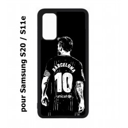 Coque noire pour Samsung Galaxy S20 / S11E Lionel Messi FC Barcelone Foot