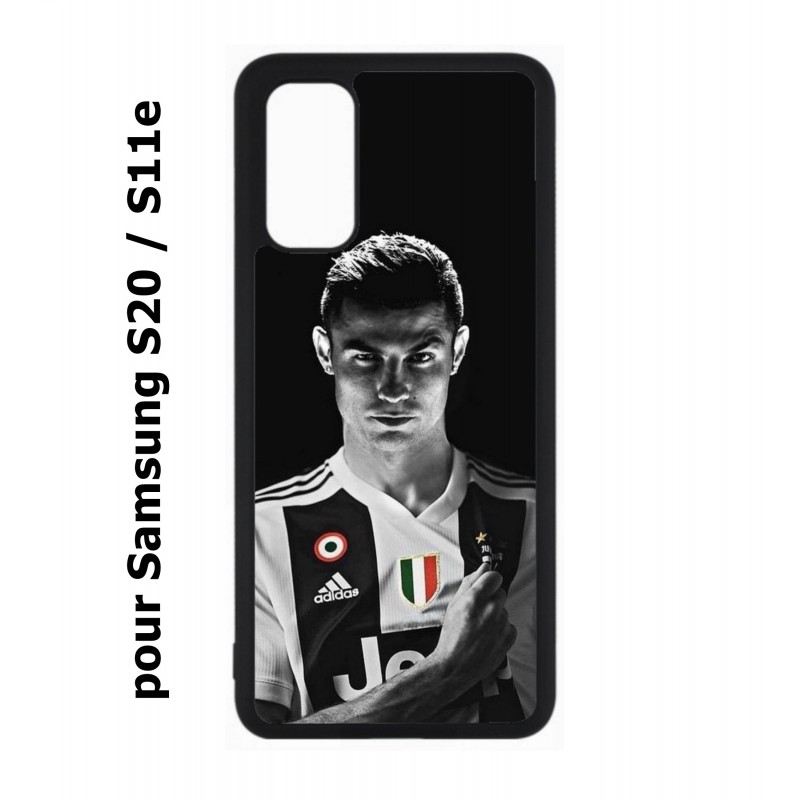 Coque noire pour Samsung Galaxy S20 / S11E Cristiano Ronaldo Club Foot Turin