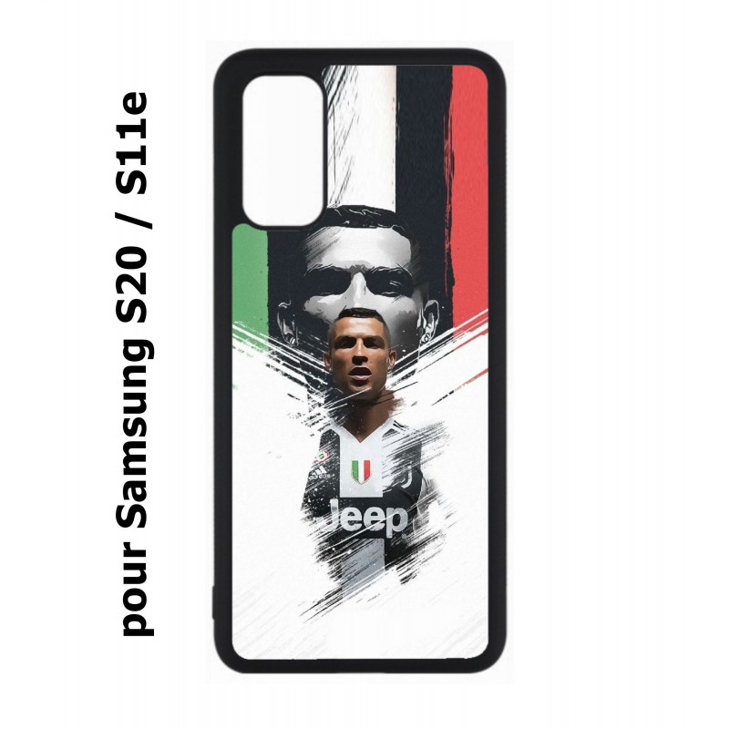 Coque noire pour Samsung Galaxy S20 / S11E Cristiano CR 7 Ronaldo Foot Turin